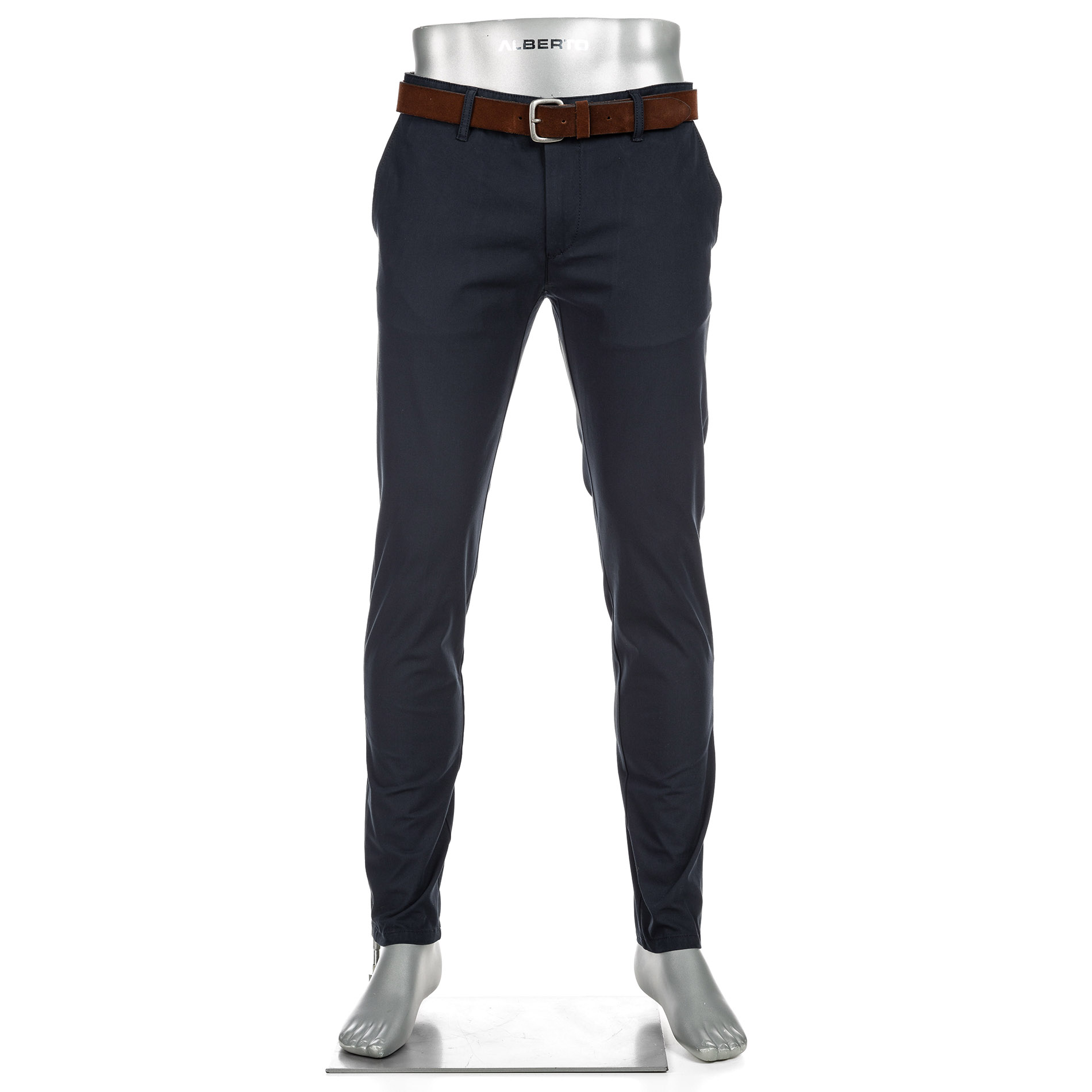 Alberto Herren Hosen blau Slim Fit