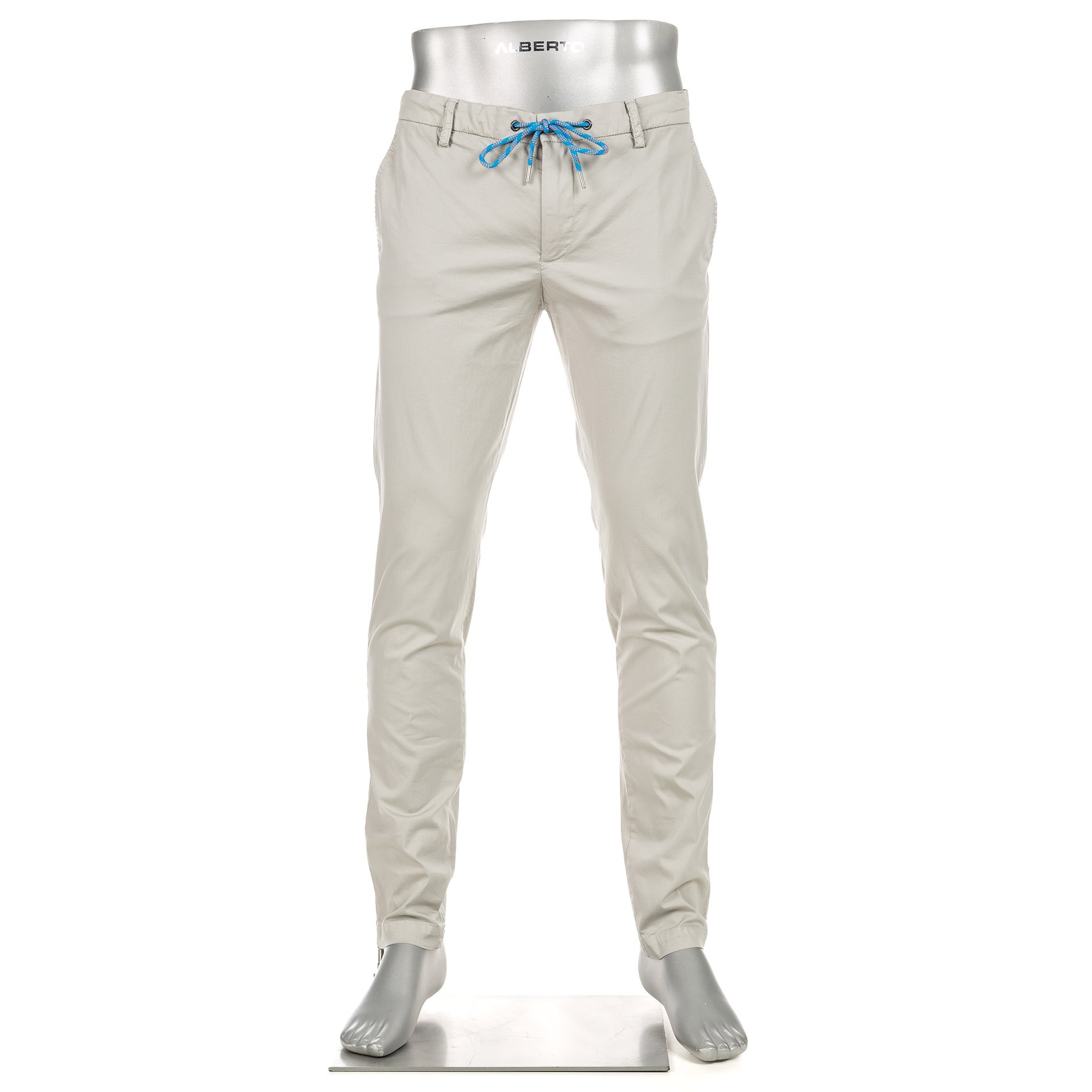 Alberto Herren Hosen grau Slim Fit