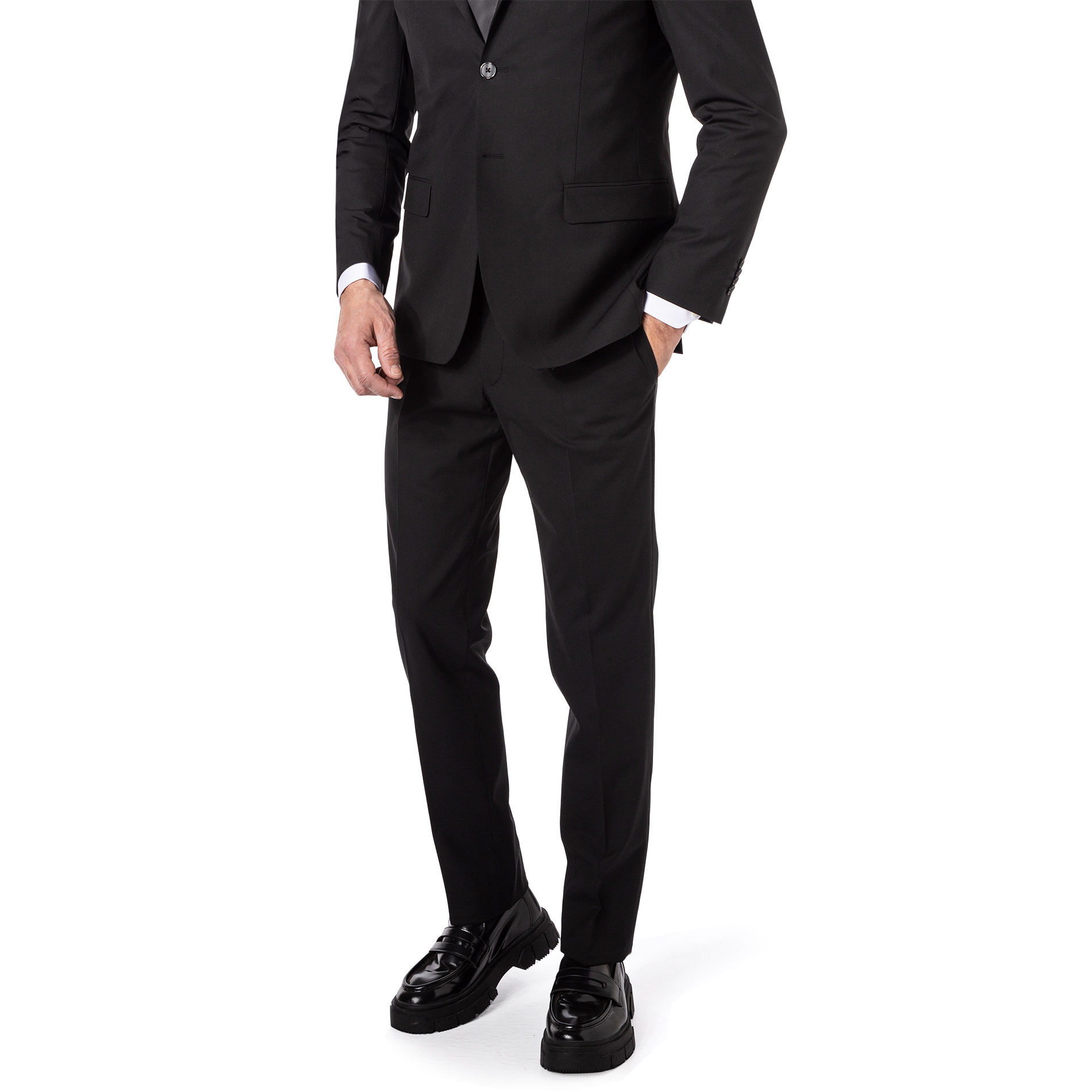 HECHTER PARIS Herren Hose schwarz