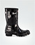Kurze Gummistiefel in Lackoptik - black