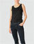 Top aus Baumwoll-Stretch - schwarz
