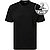 T-Shirts, Regular Fit, Baumwolle, schwarz - schwarz