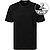 T-Shirts, Regular Fit, Baumwolle, schwarz - schwarz