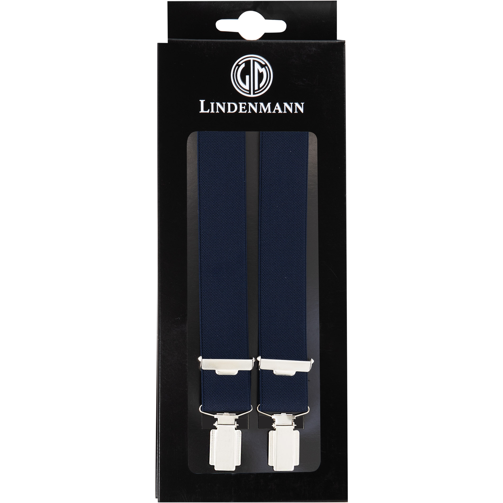 Lindenmann Herren Hosenträger blau unifarben