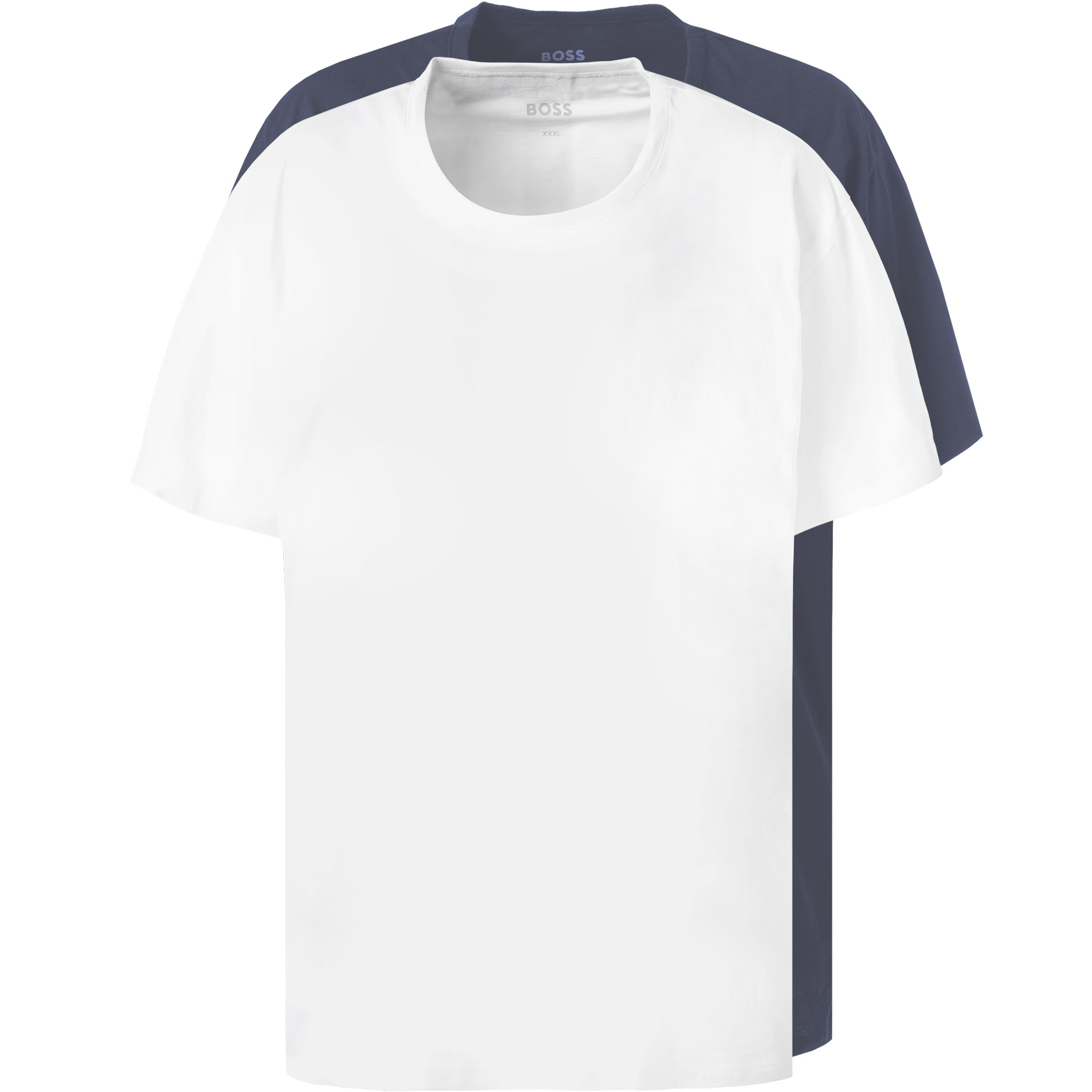 Boss Black Herren T-Shirts Weiß Reine Baumwolle Unifarben