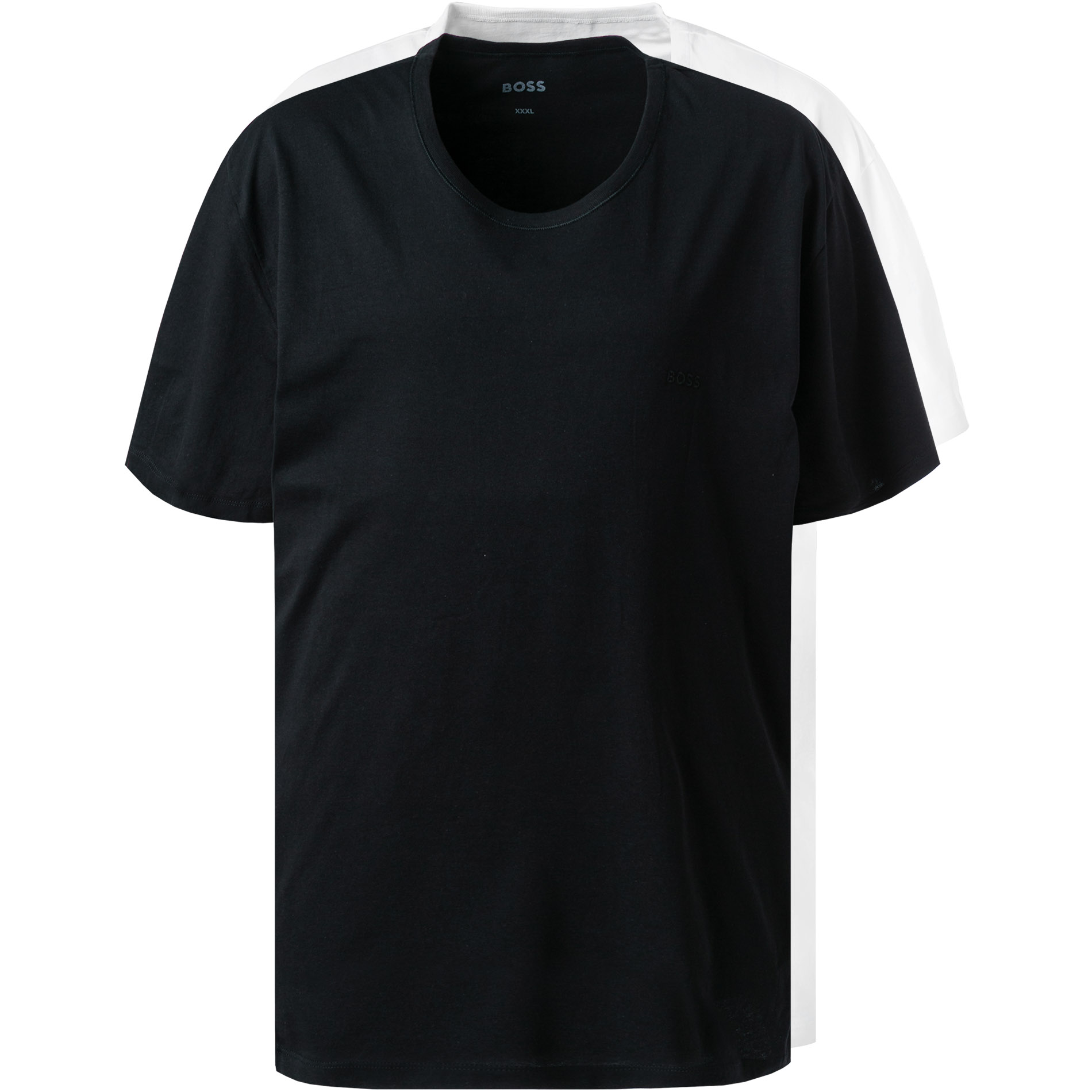BOSS Black Herren T-Shirts schwarz Reine Baumwolle unifarben