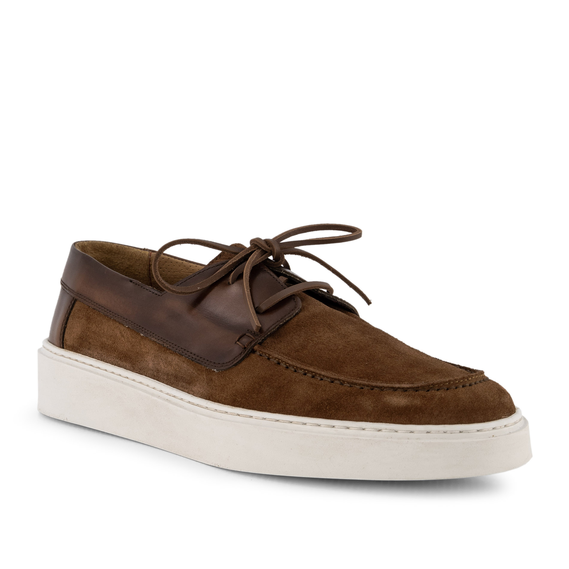 rosso e nero Herren Sneaker braun Glattleder