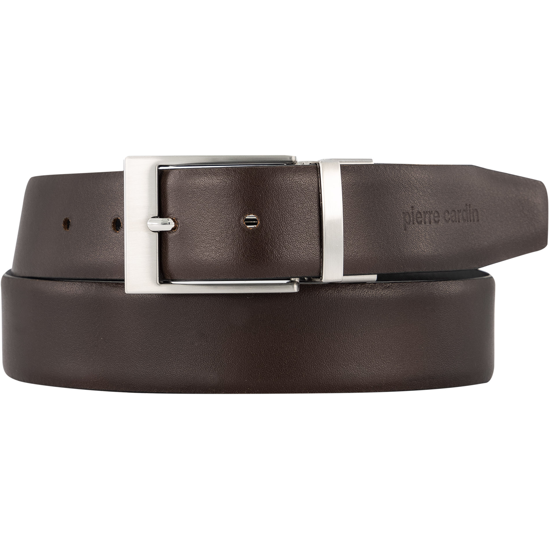 Pierre Cardin Herren Wendegürtel braun Glattleder