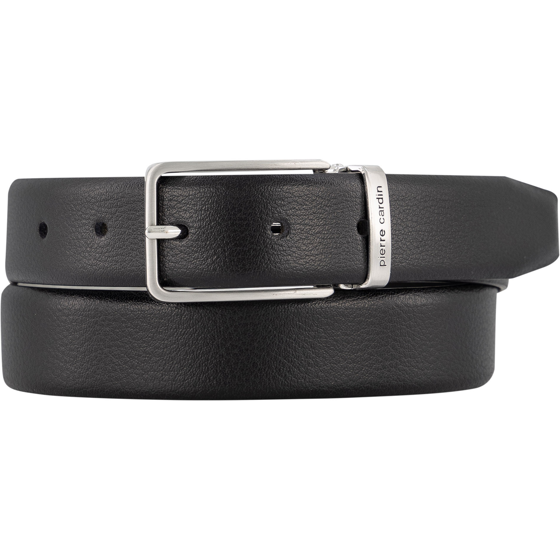 Pierre Cardin Herren Gürtel schwarz Glattleder