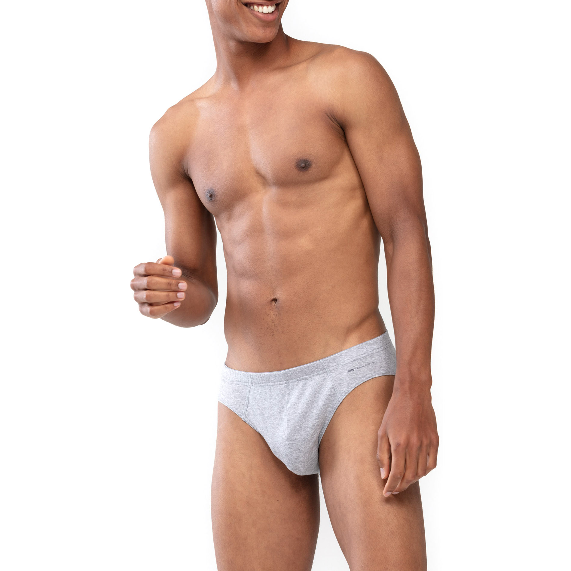 Mey Herren Jazz-Pants grau Baumwolle unifarben
