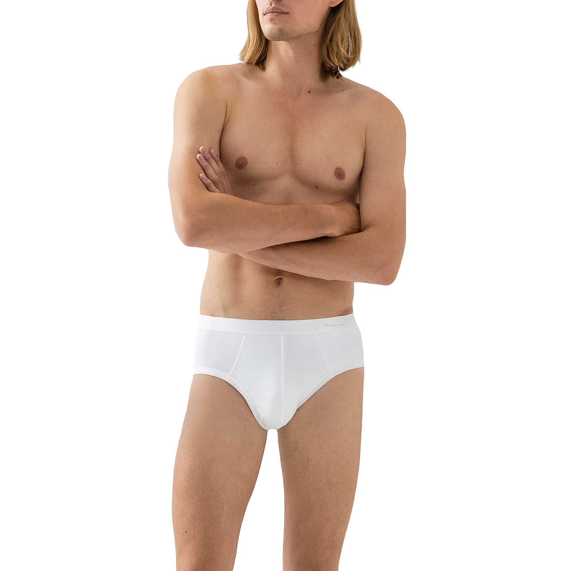 Mey Herren Men-Slip weiß Baumwolle & Mix unifarben
