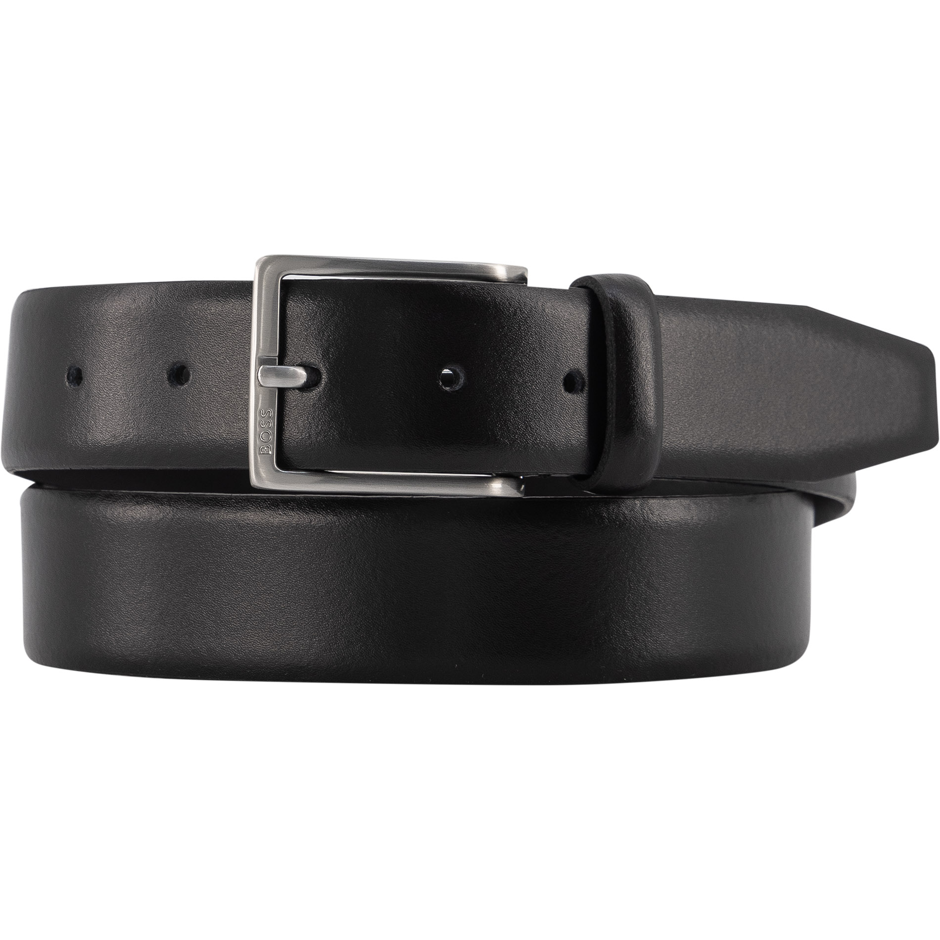 BOSS Black Herren Gürtel schwarz Glattleder