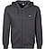 Sweatjacke, Baumwolle, schwarz - schwarz