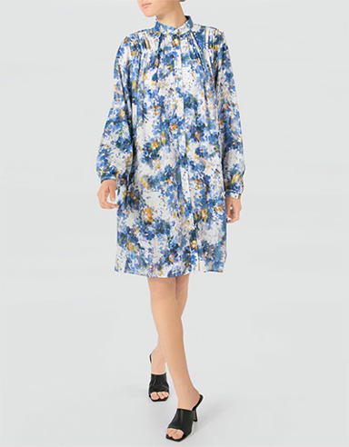 Kleid mit geraffter Schulterpartie