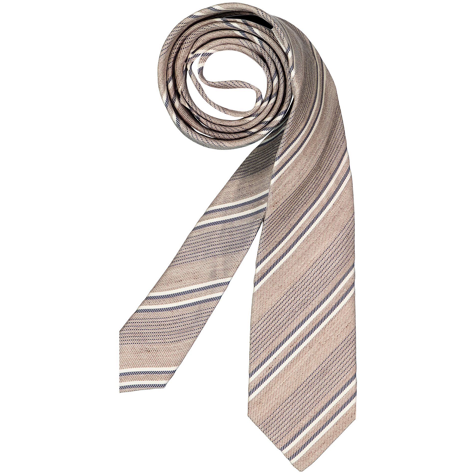 OLYMP Herren Krawatte beige College-Streifen
