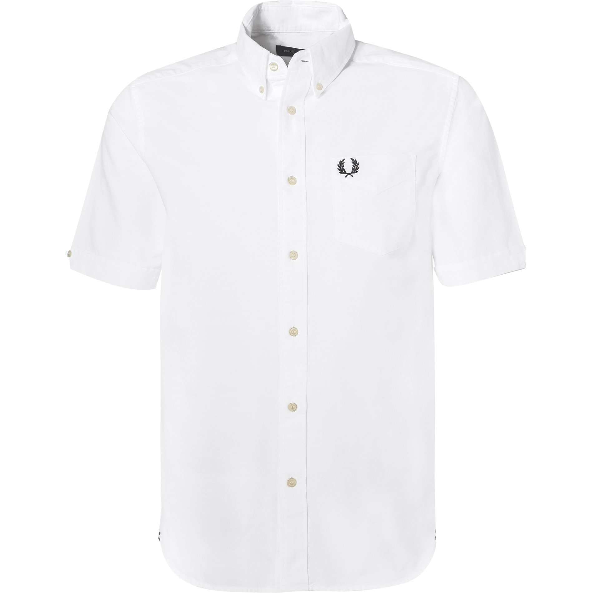 Fred Perry Herren Kurzarmhemd weiß