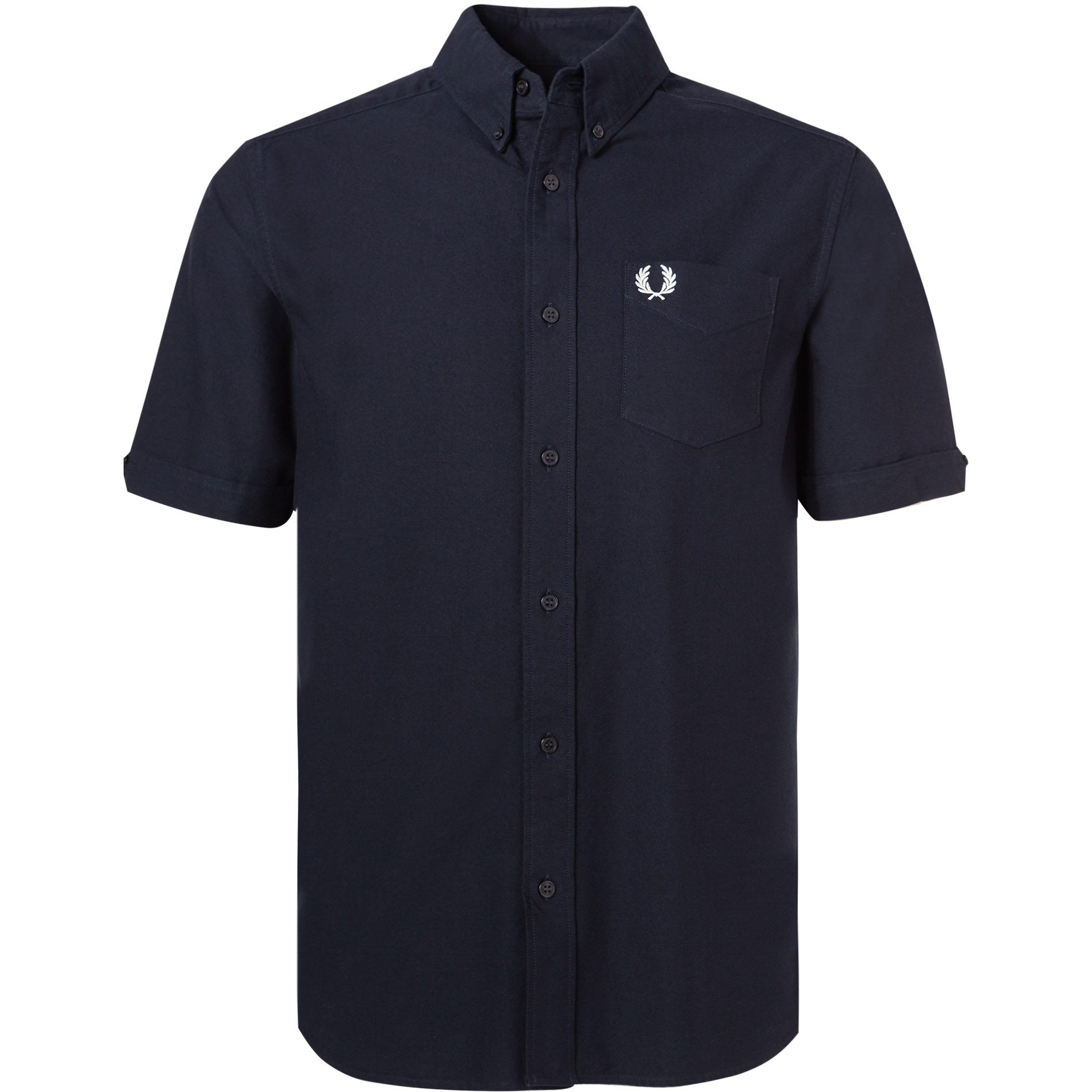 Fred Perry Herren Kurzarmhemd blau