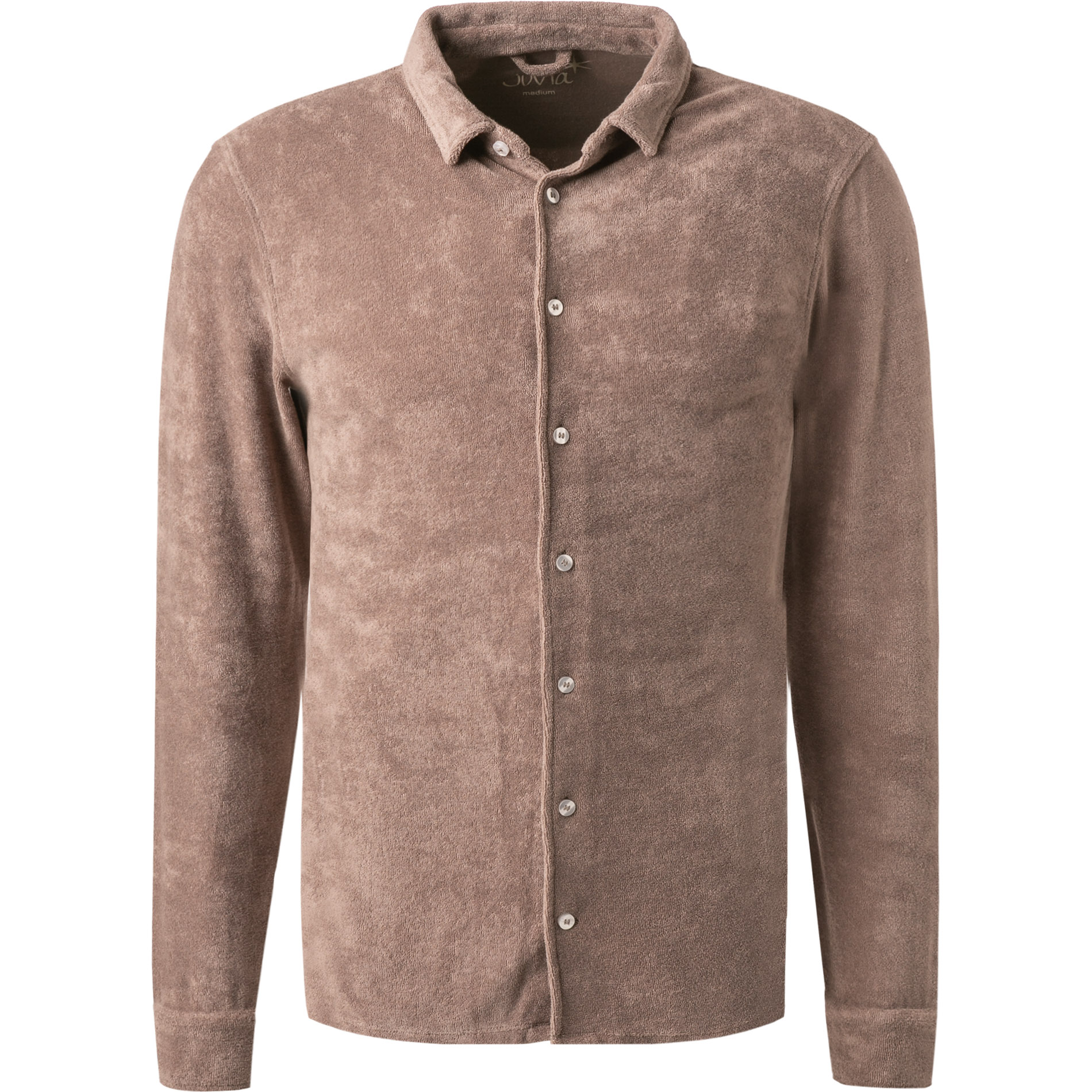 JUVIA Herren Hemd braun Frottee
