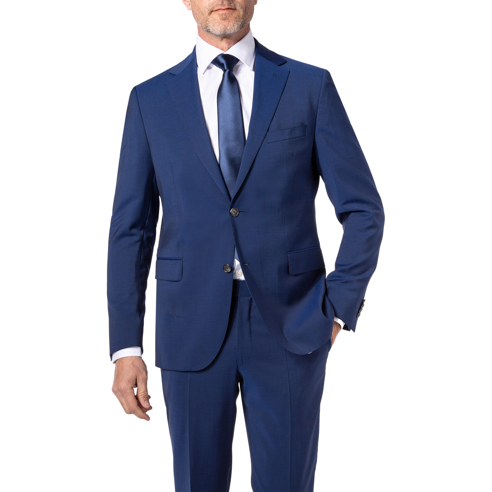 DRESSLER Herren Sakko blau Schurwolle
