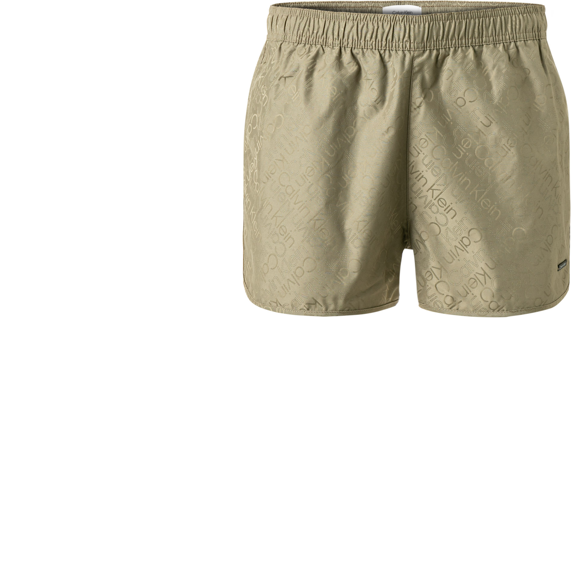 Calvin Klein Herren Badeshorts grün Mikrofaser unifarben