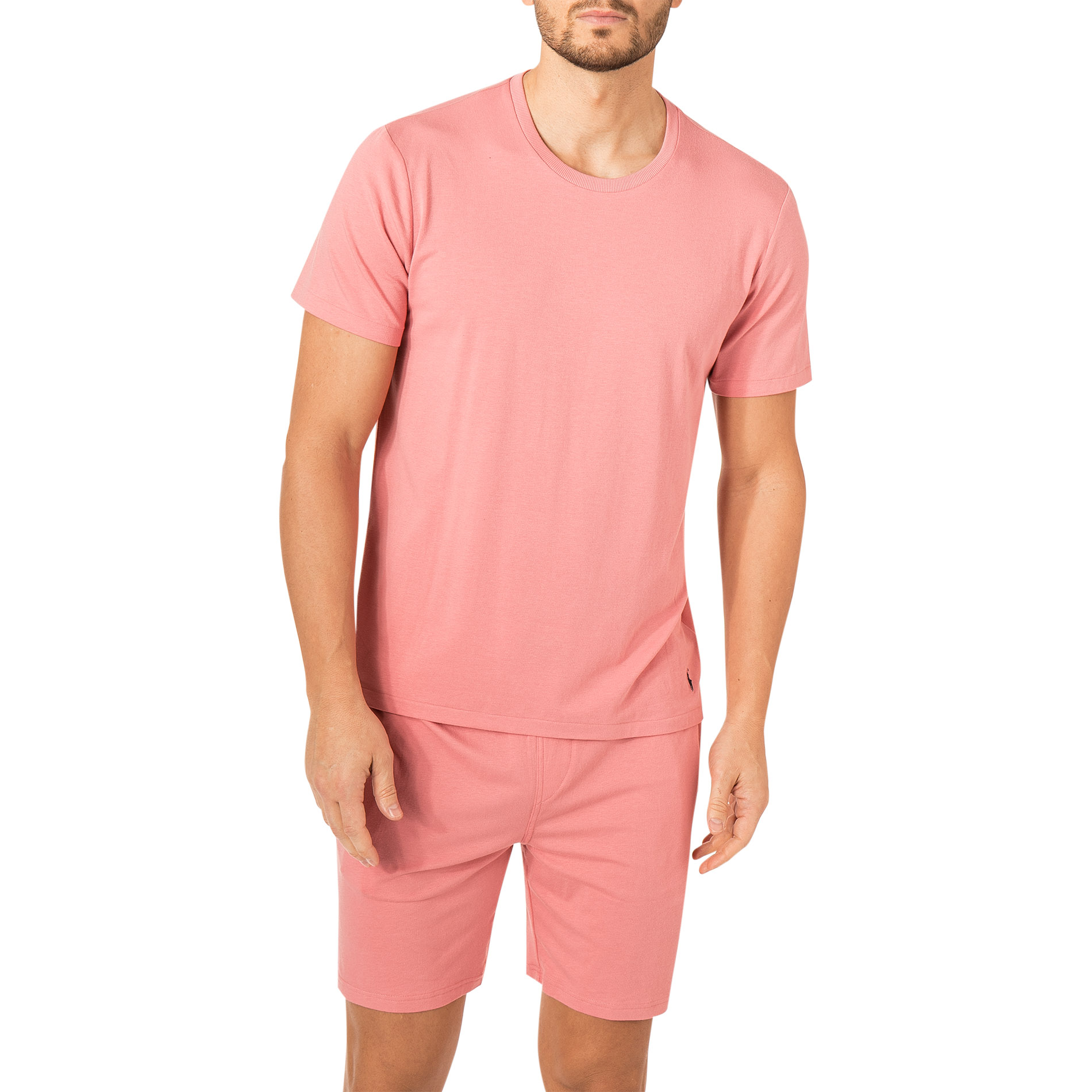 Polo Ralph Lauren Herren T-Shirt rosa Modal unifarben