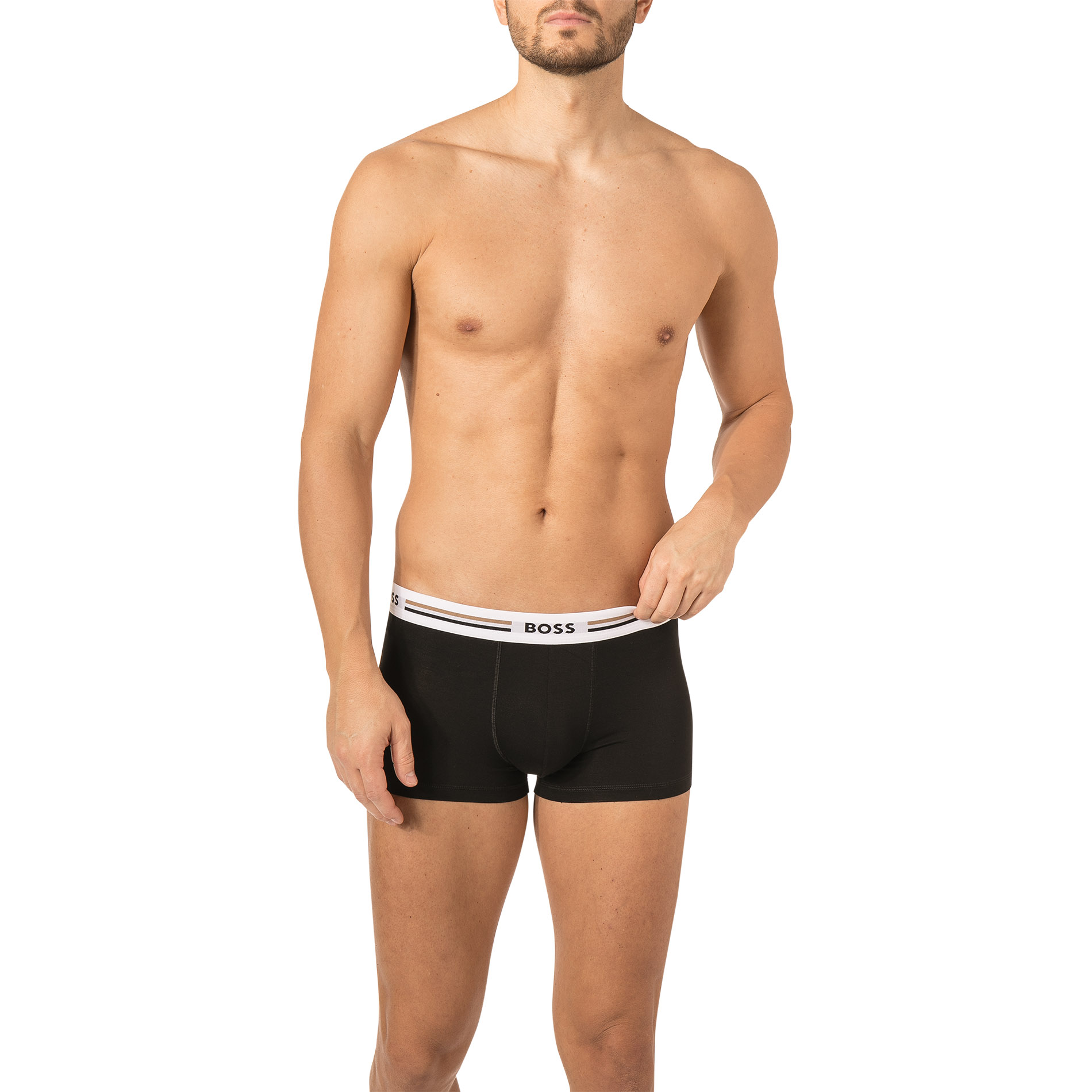 BOSS Black Herren Trunks schwarz Viskose/Modal unifarben