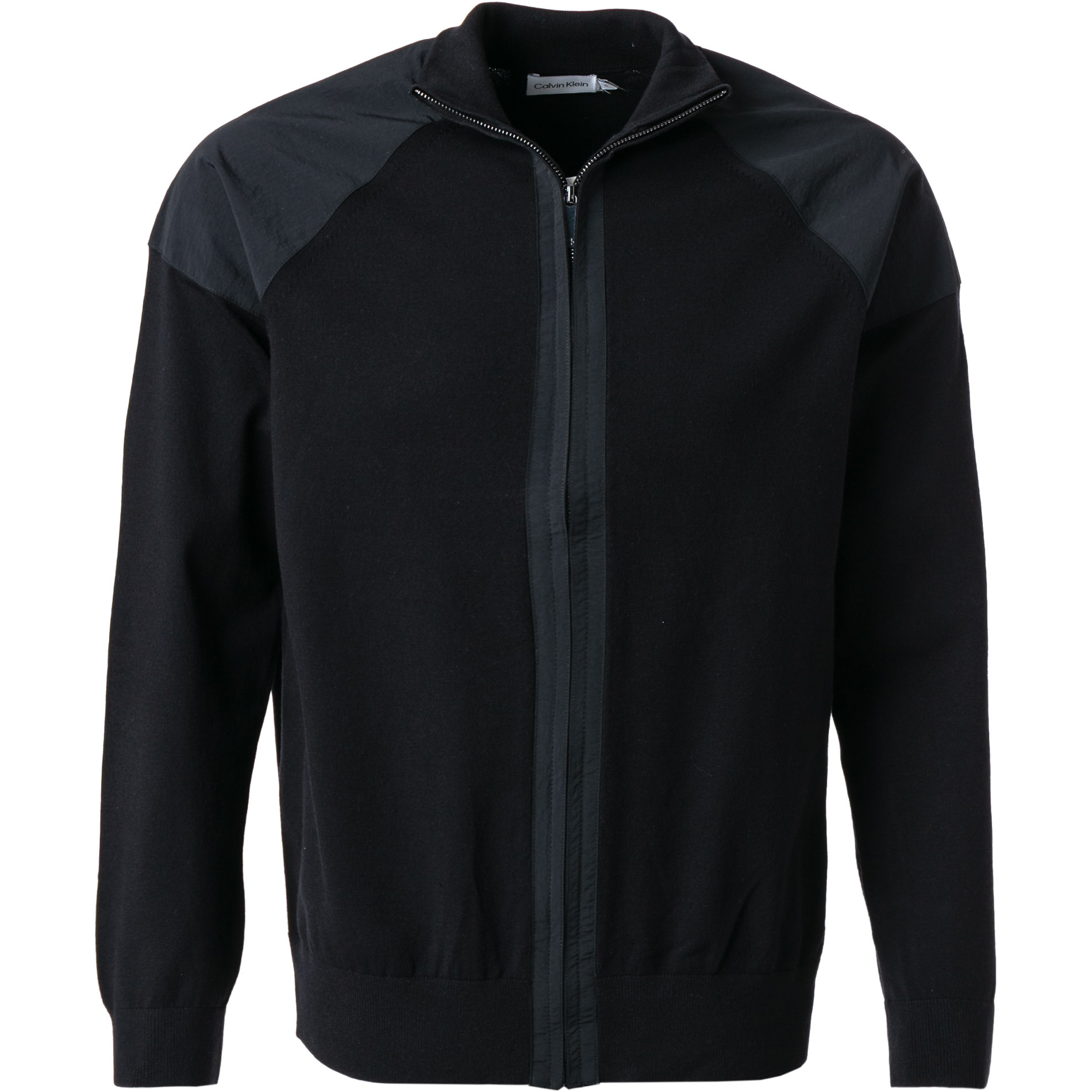 Calvin Klein Herren Strickjacke schwarz unifarben