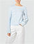 Pullover aus strukturierter Bio Baumwolle - himmelblau