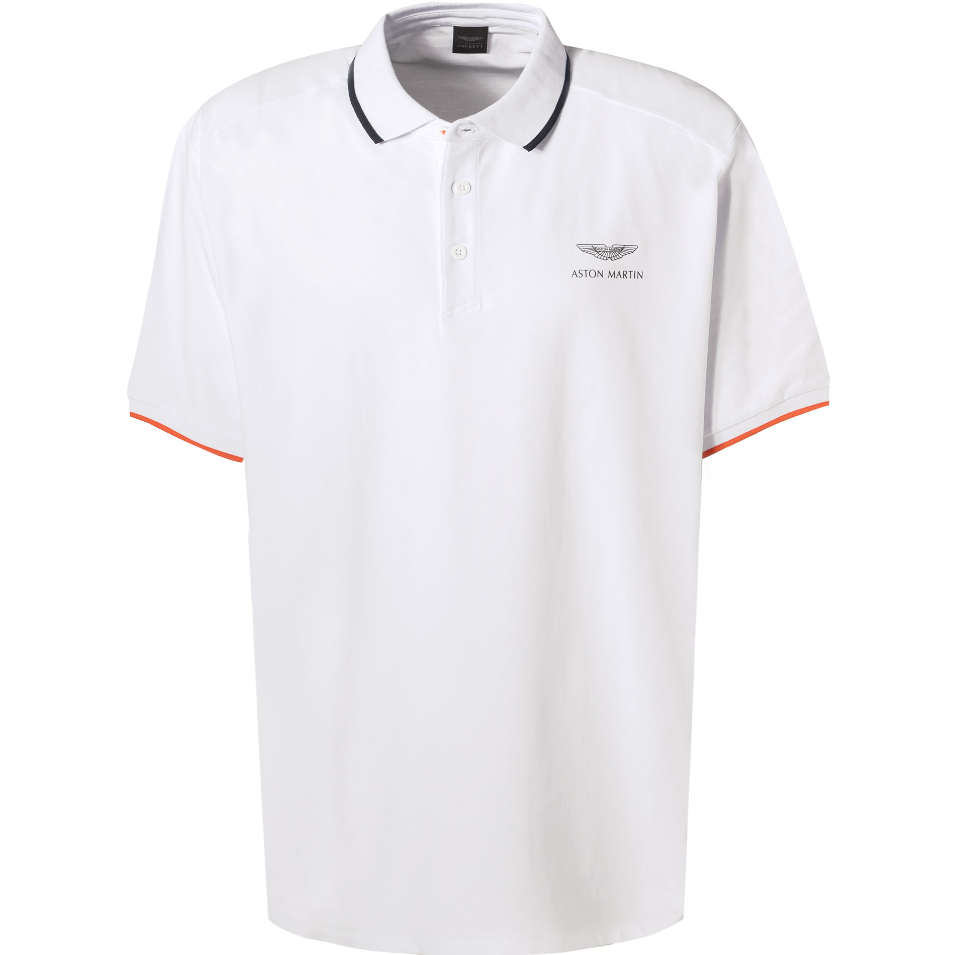 HACKETT Herren Polo-Shirt weiß Baumwoll-Piqué