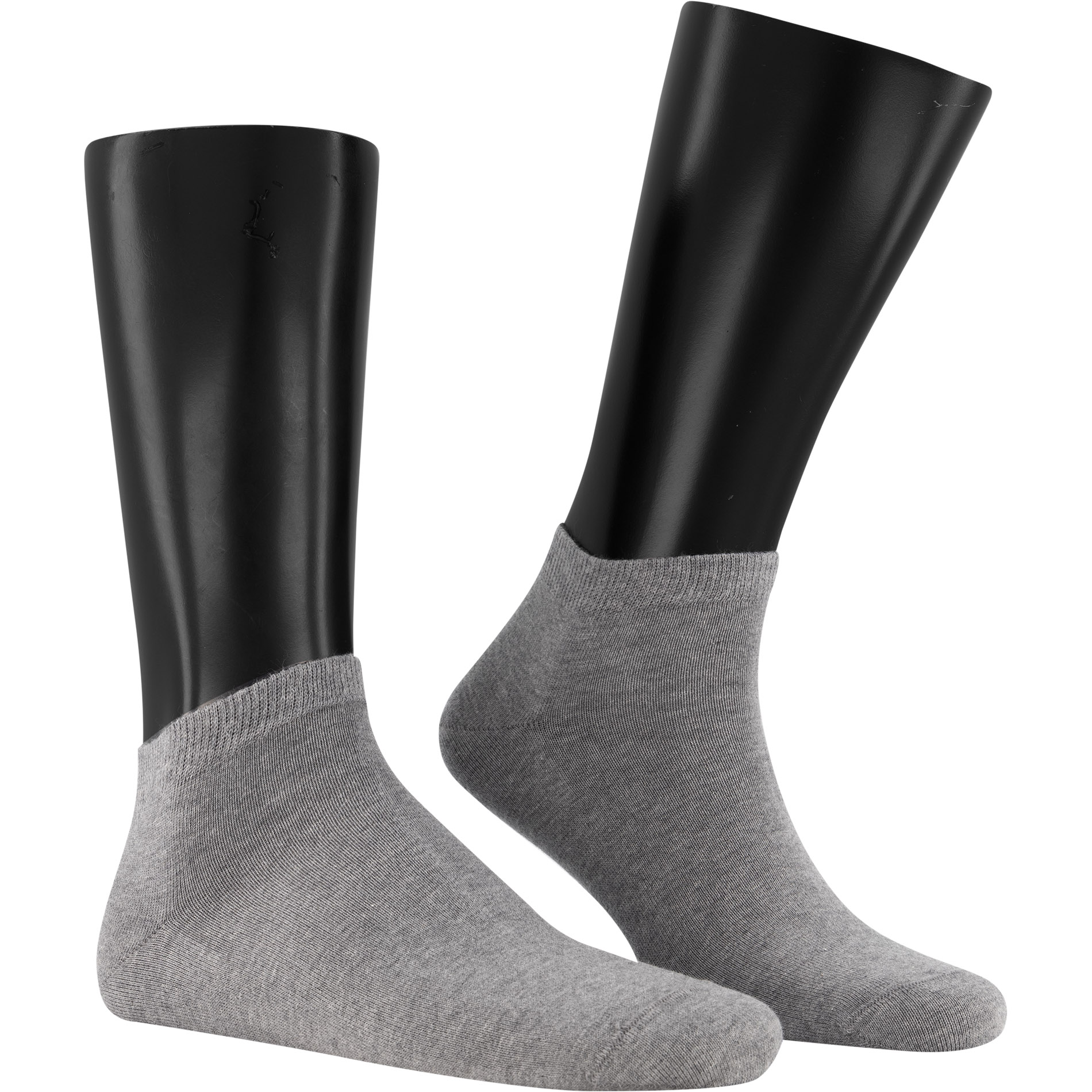 KUNERT Men Herren Sneakersocken grau Baumwolle meliert