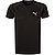 T-Shirt, Slim Fit, Baumwolle, schwarz - schwarz