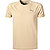 T-Shirt, Slim Fit, Baumwolle, beige - hellbeige