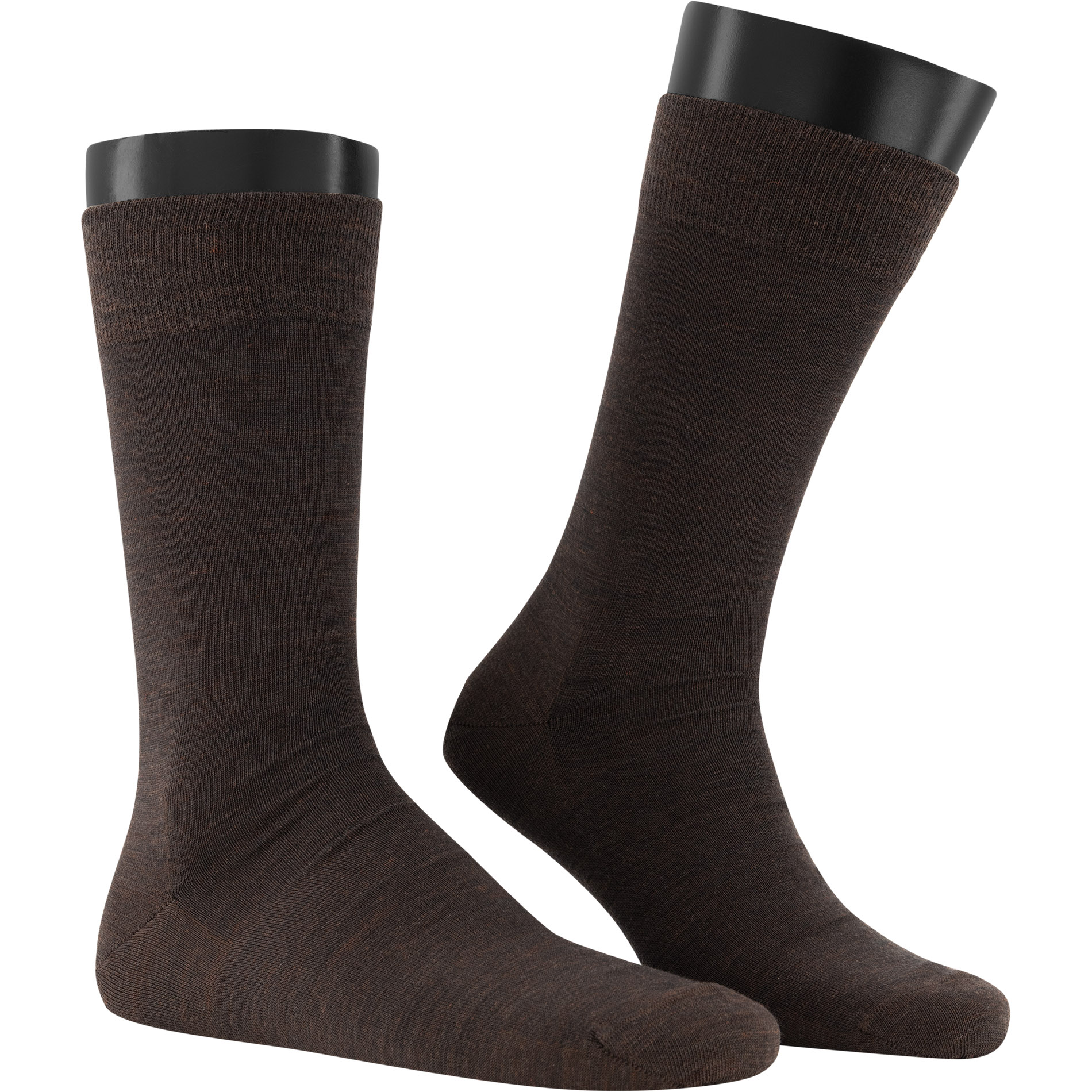 KUNERT Men Herren Socken braun Merinowolle unifarben