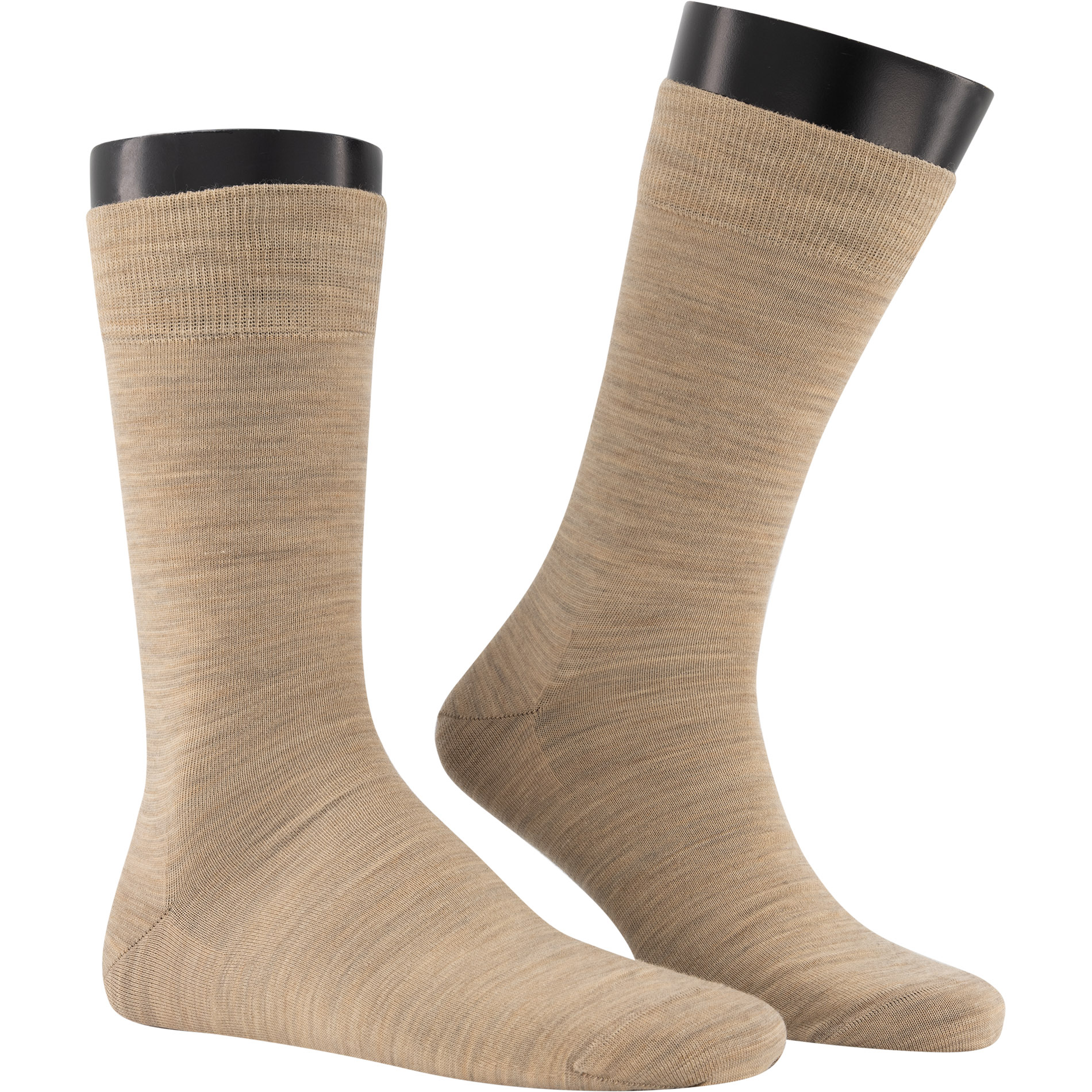 KUNERT Men Herren Socken beige Merinowolle meliert