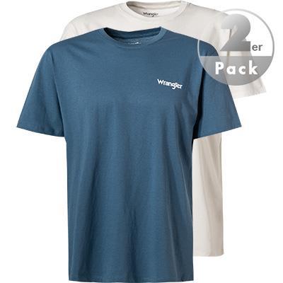 Wrangler T-Shirt 2er Pack captains blue W7BZFQ84Z Image 0