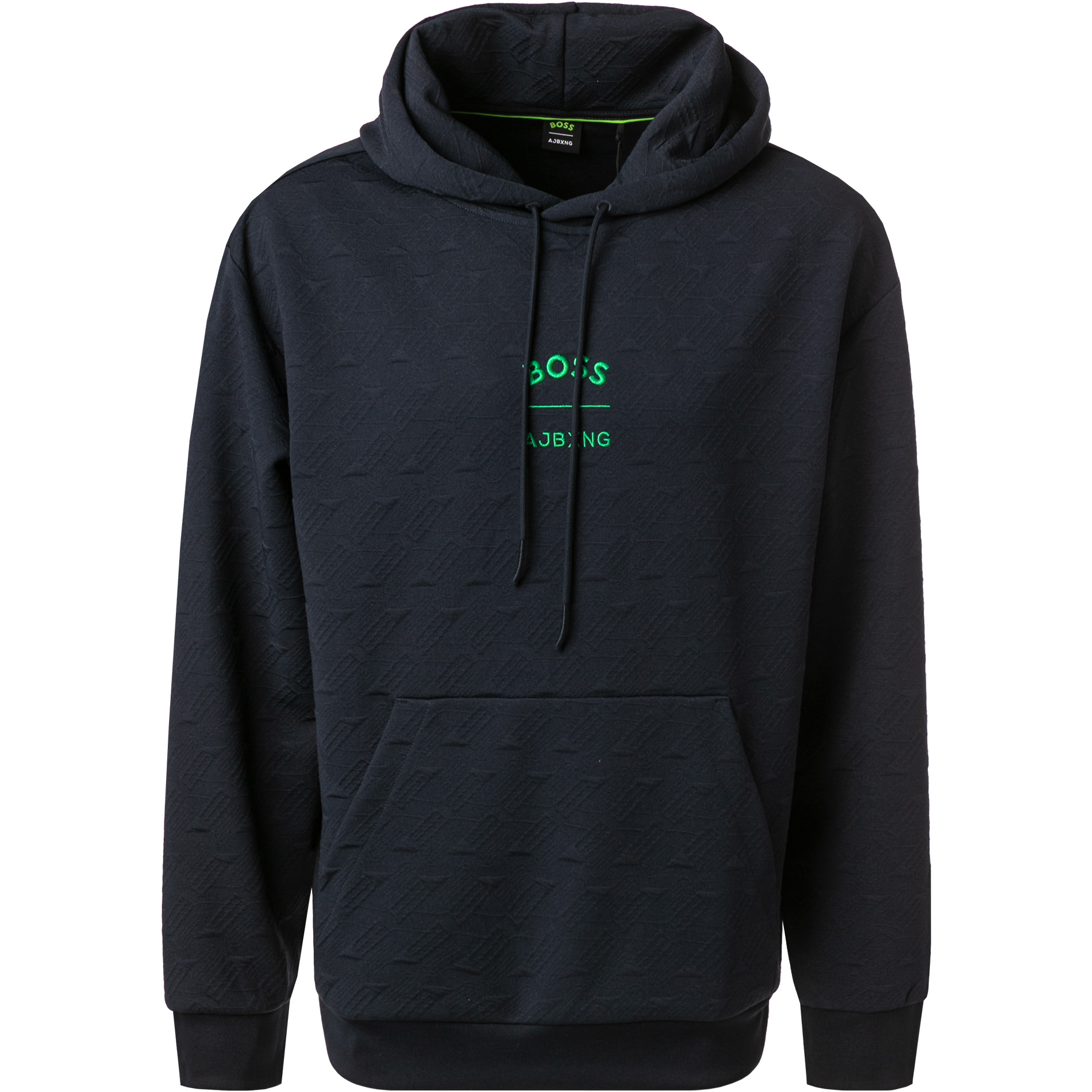 BOSS Green Herren Hoodie blau Mikrofaser unifarben