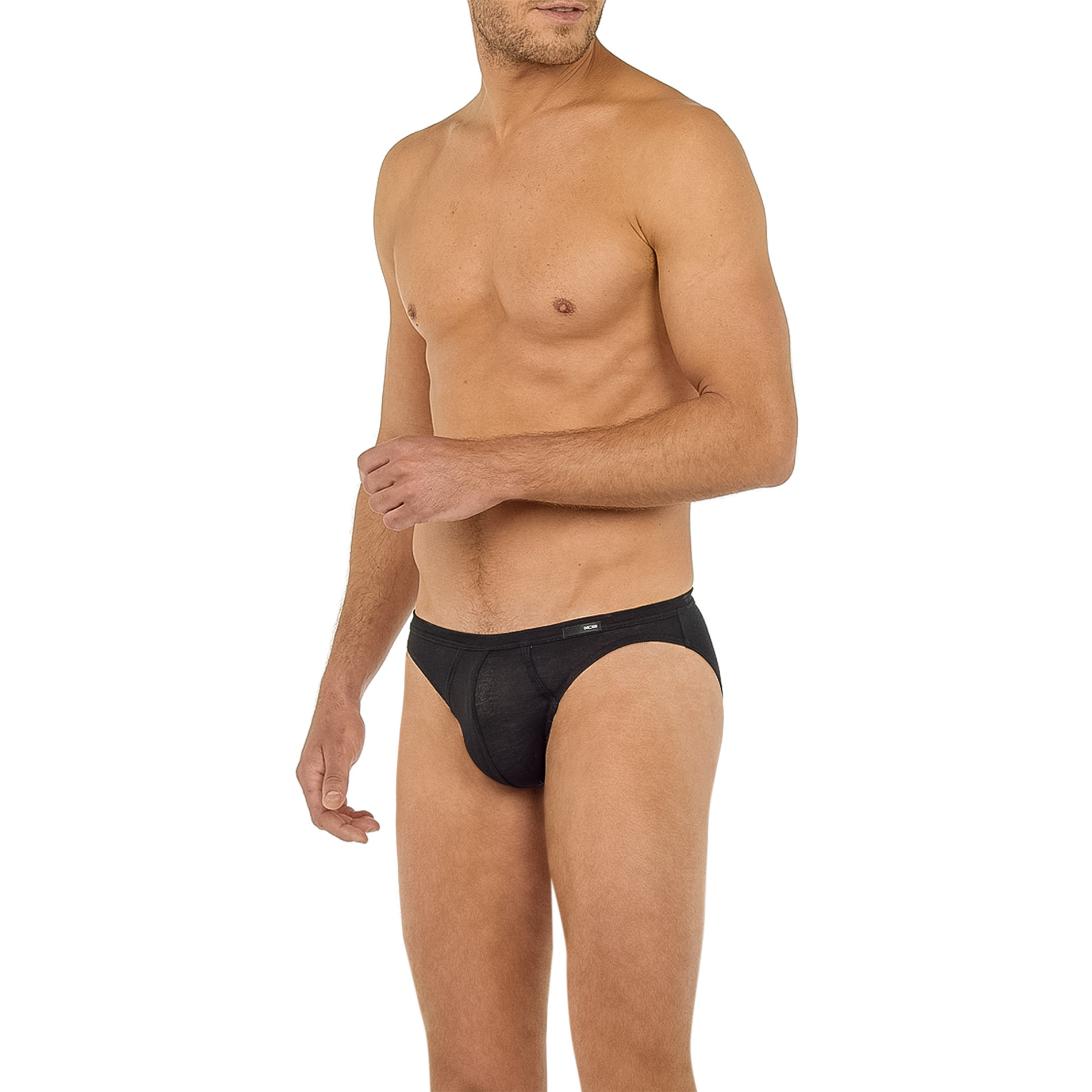 Hom Herren Slip Schwarz Mikrofaser/Funktion Unifarben