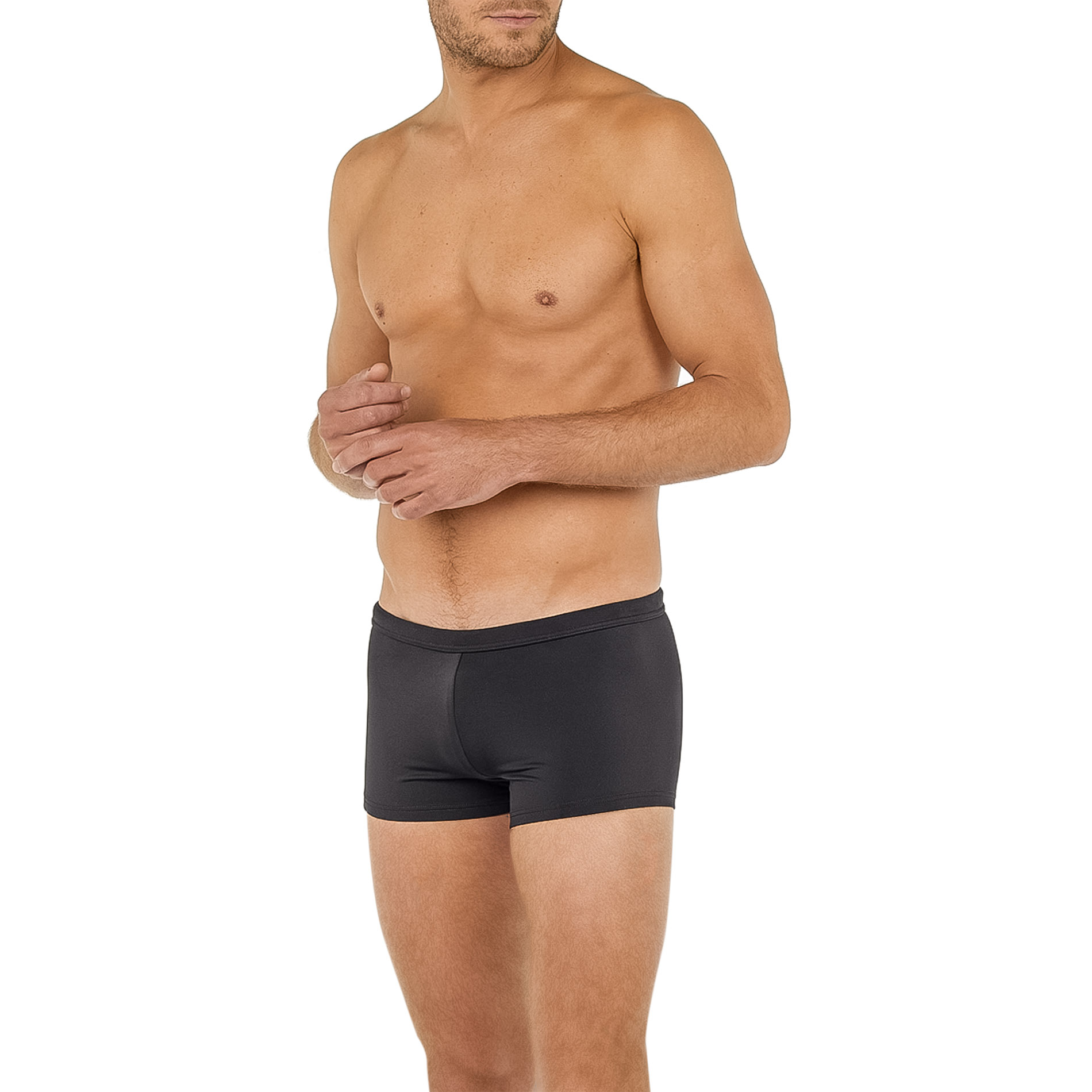 Hom Herren Shorts Schwarz Unifarben