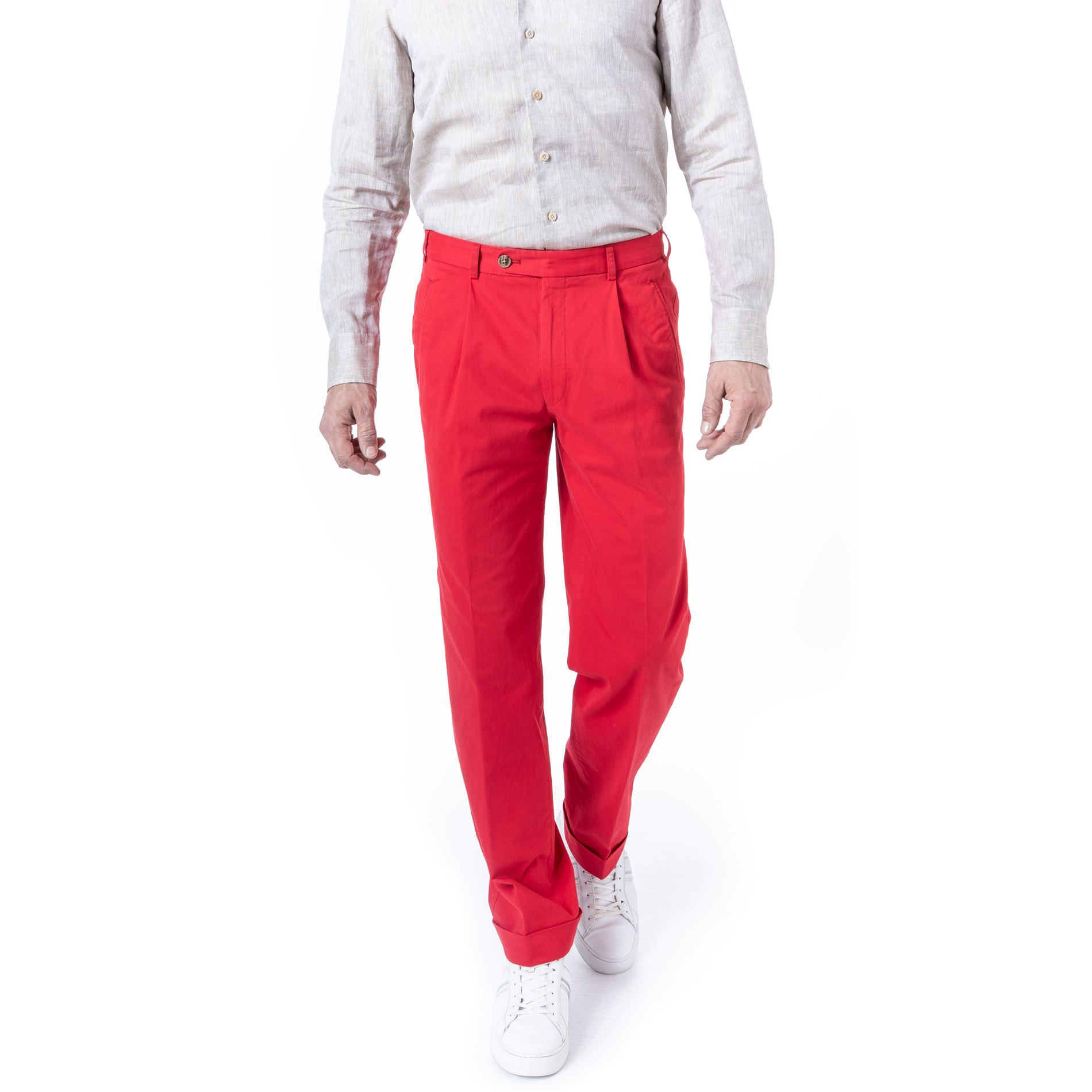 Hiltl Herren Hosen Rot Classic Fit