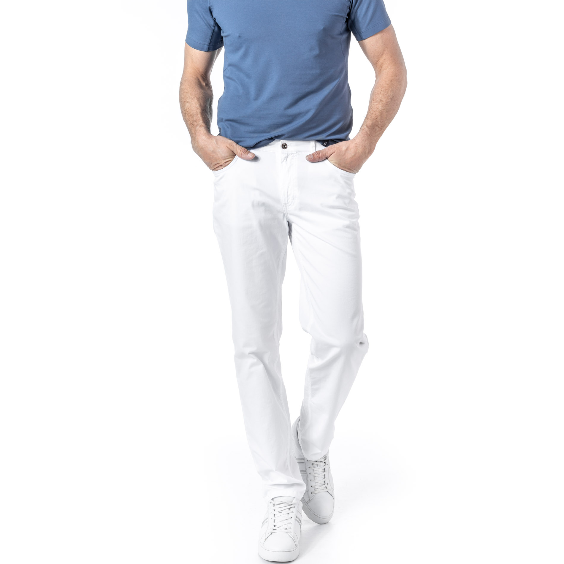 HILTL Herren Hose weiß Baumwolle