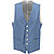 Weste, Schurwolle, blau - blau