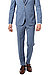 Hose, Slim Fit, Schurwolle, blau - blau