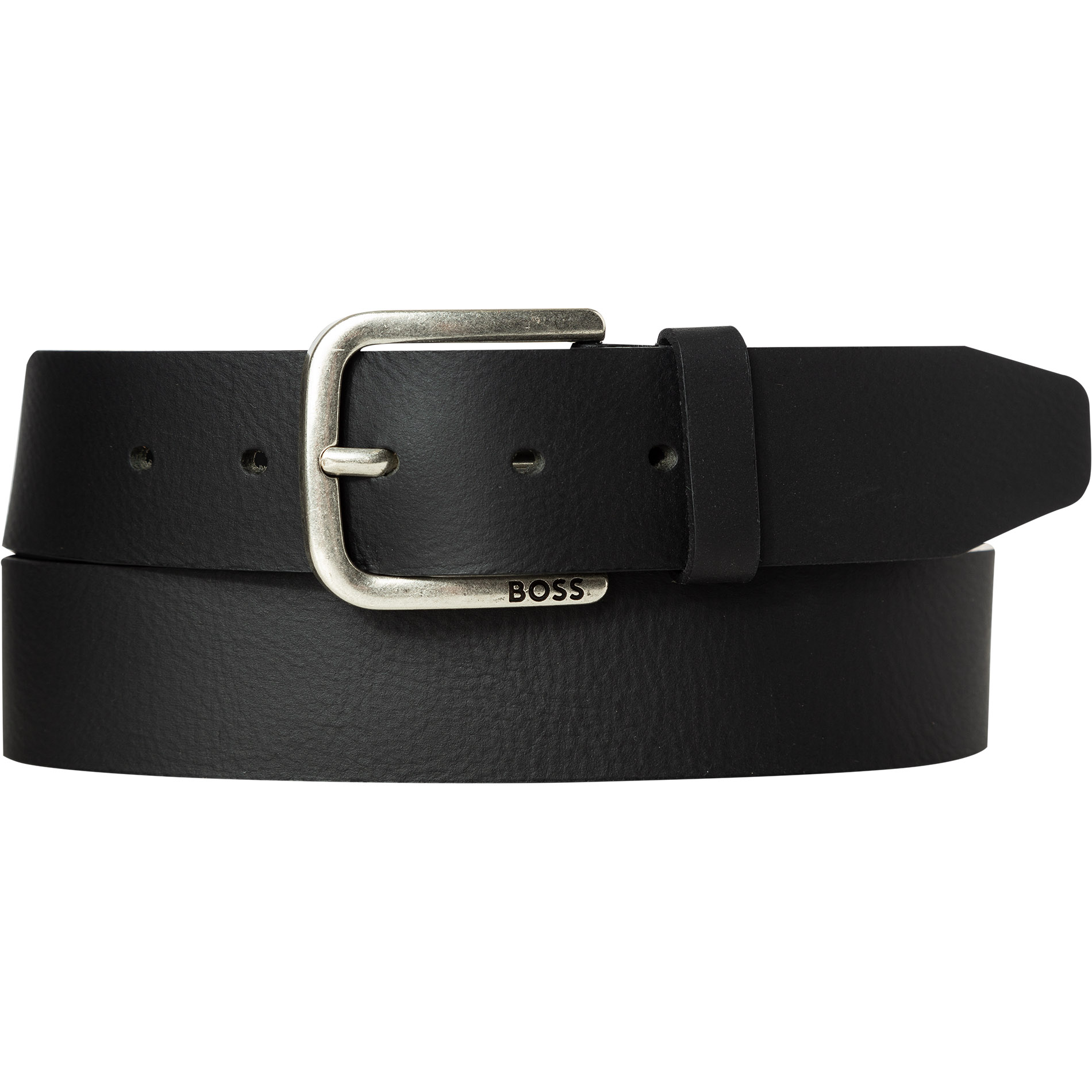 BOSS Black Herren Gürtel schwarz Glattleder