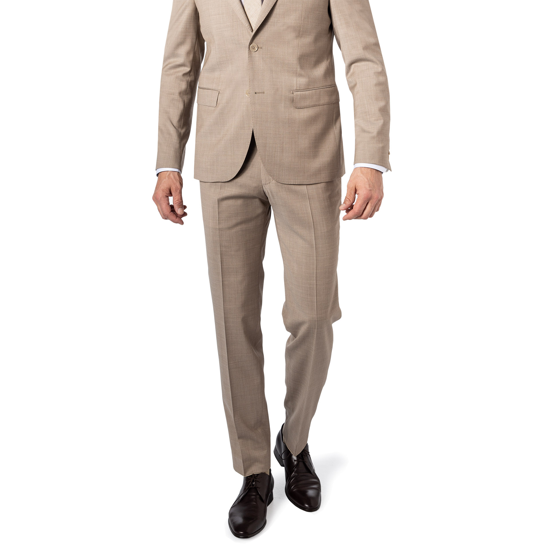 BALDESSARINI Herren Hose beige meliert Slim Fit