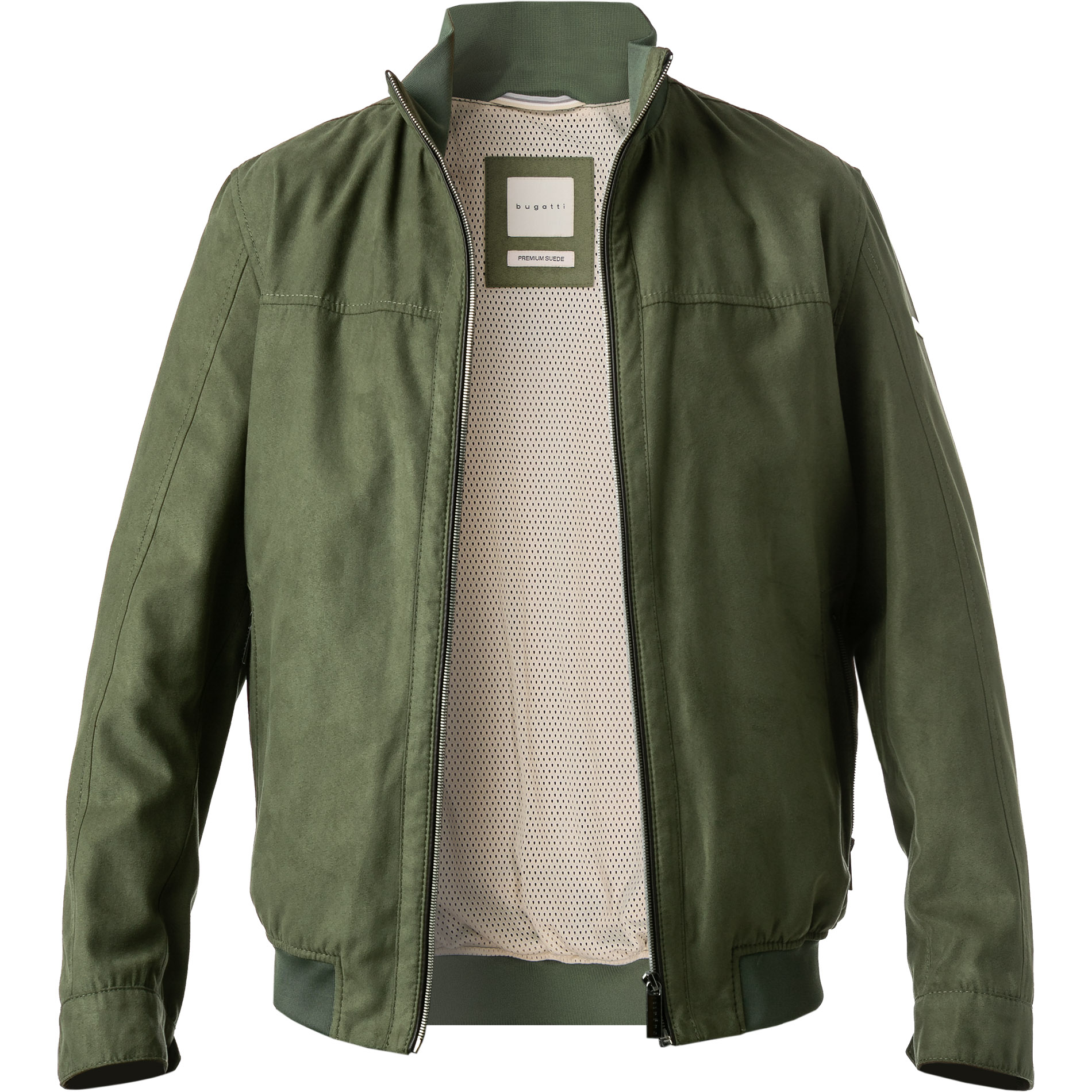 bugatti Herren Jacke grün unifarben