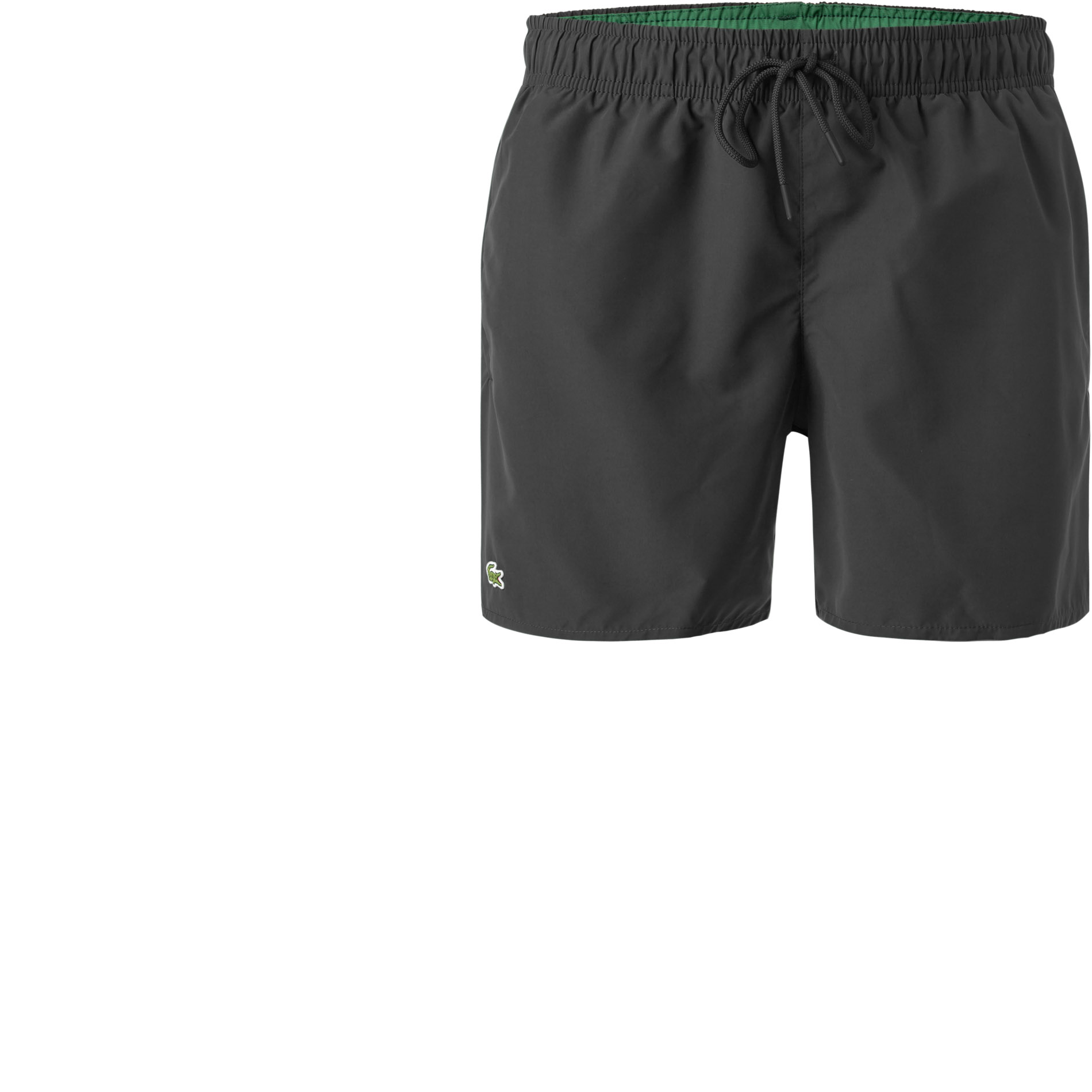 LACOSTE Herren Badeshorts schwarz Mikrofaser unifarben