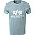 T-Shirt, Baumwolle, blau - graublau