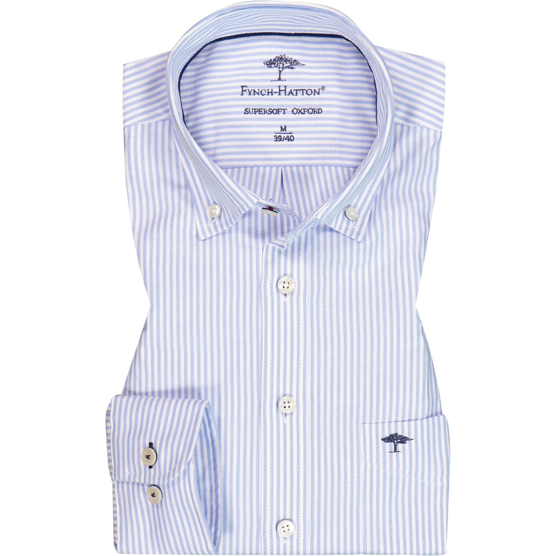 Fynch-Hatton Herren Hemd blau gestreift