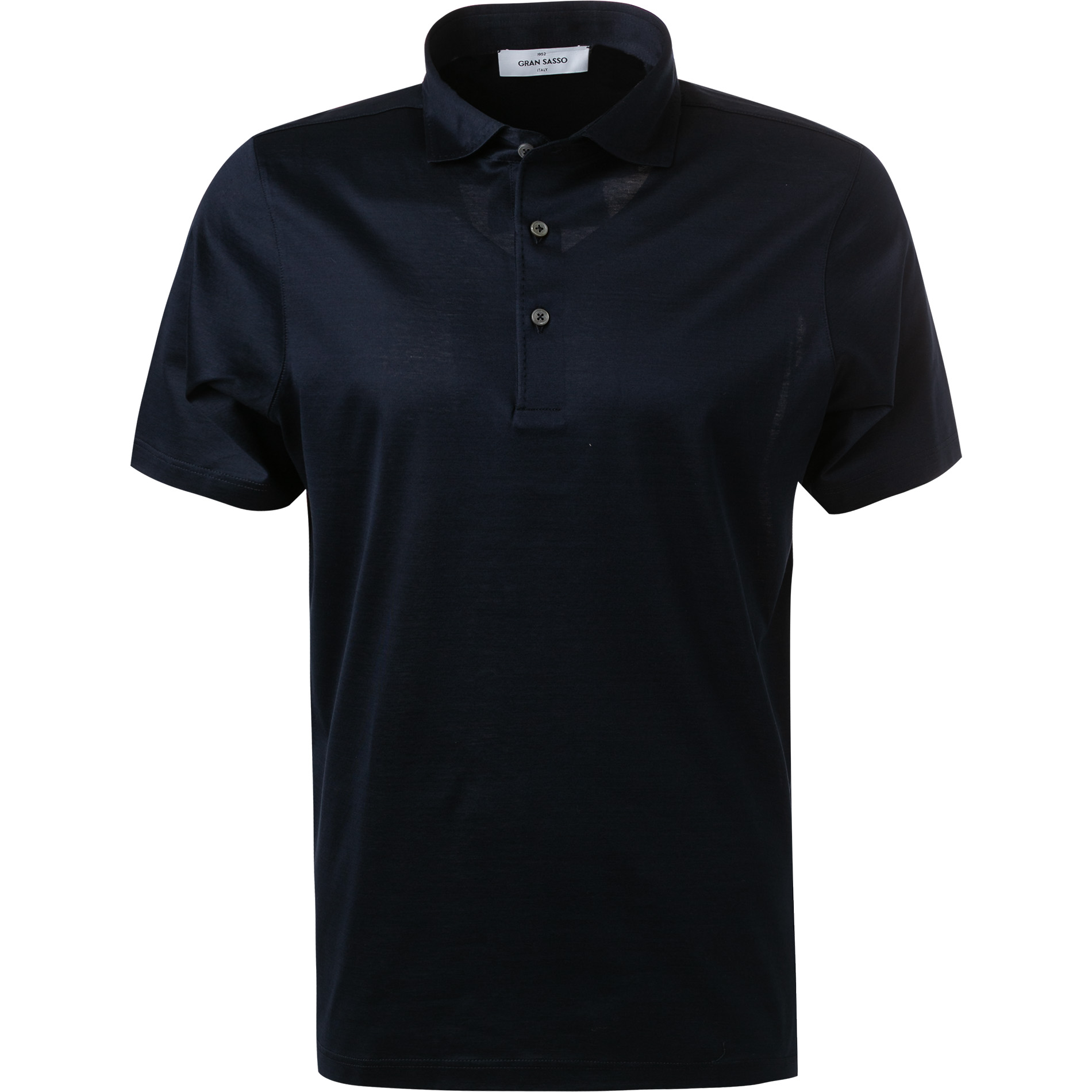 Gran Sasso Herren Polo-Shirt blau Baumwoll-Jersey