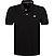 Polo-Shirt, Regular Fit, Baumwoll-Piqué, schwarz - schwarz